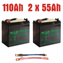 Akumulator GLPG 110Ah DUAL (2 x 55Ah) 16kg x 2szt Deep Cycle